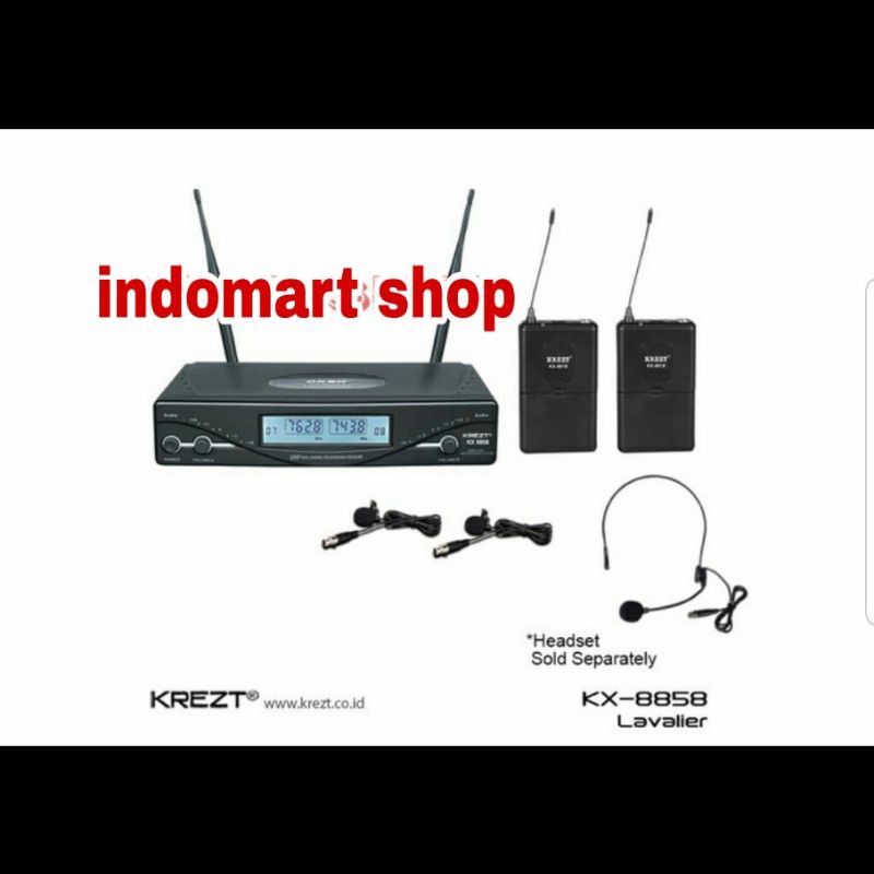 Mic Wireless KREZT KX - 8858 ( Jepit Clip On  -Jepit Clip On ) ORIGINAL