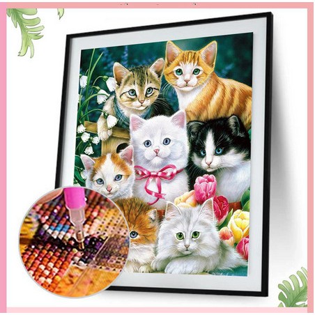 DIY Diamond Painting - 5D Cat World Sitch Kit