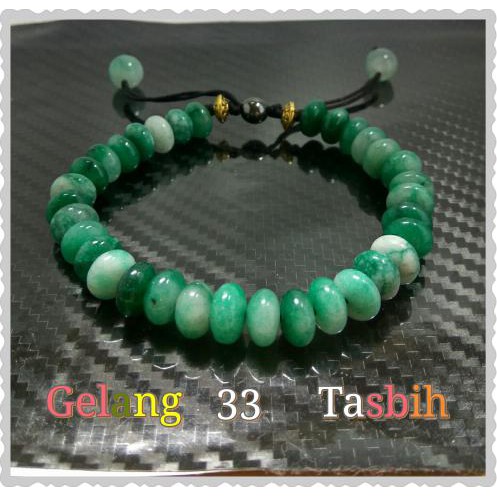 Stok Terbatas Gelang Tasbih Batu Giok 33 Butir 7Mm