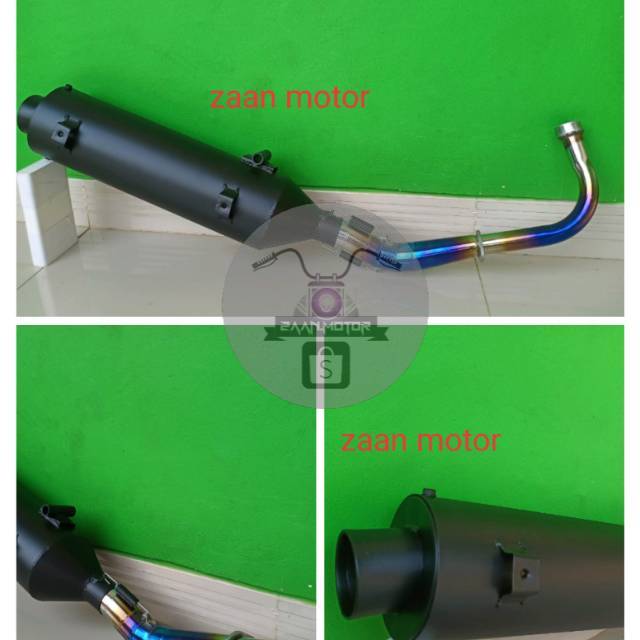 Knalpot racing bobokan yamaha nouvo z nouvo lele tusgi leher blue