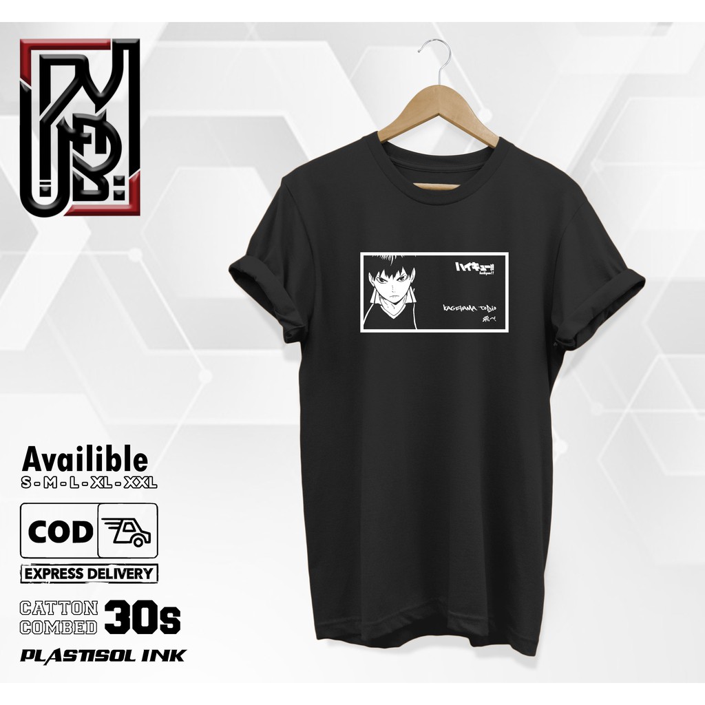 BAJU KAOS PRIA ANIME HAIKYUU KAGEYAMA TOBIO / KAOS DISTRO PRIA WANITA / ATASAN PRIA DISTRO / KAOS