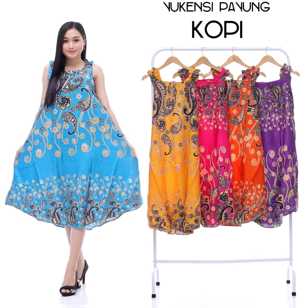 BATIK WANITA KEKINIAN DASTER RAYON YUKENSI  ( BLASTER POLKA GARDEN SHABBY MONOCROM AURORA MALIKA SAKURA ) BUMIL MURAH ADEM-YKS PAYUNG KOPI