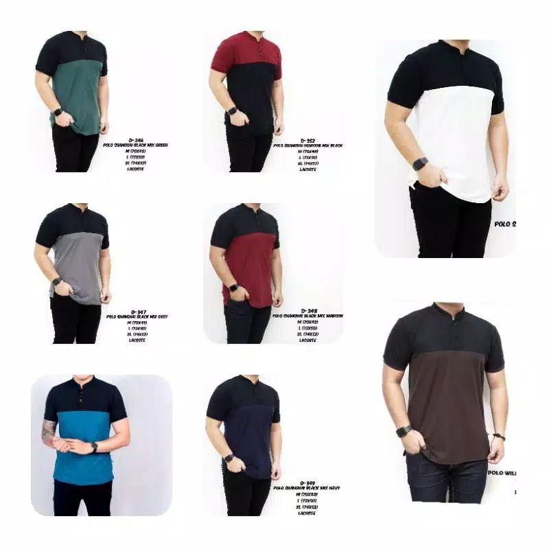 Kaos Polo Pria Kerah Shanghai / Kaos Polo Santai / Kaos Polo Distro/ Kaos Polo Shirt Pria