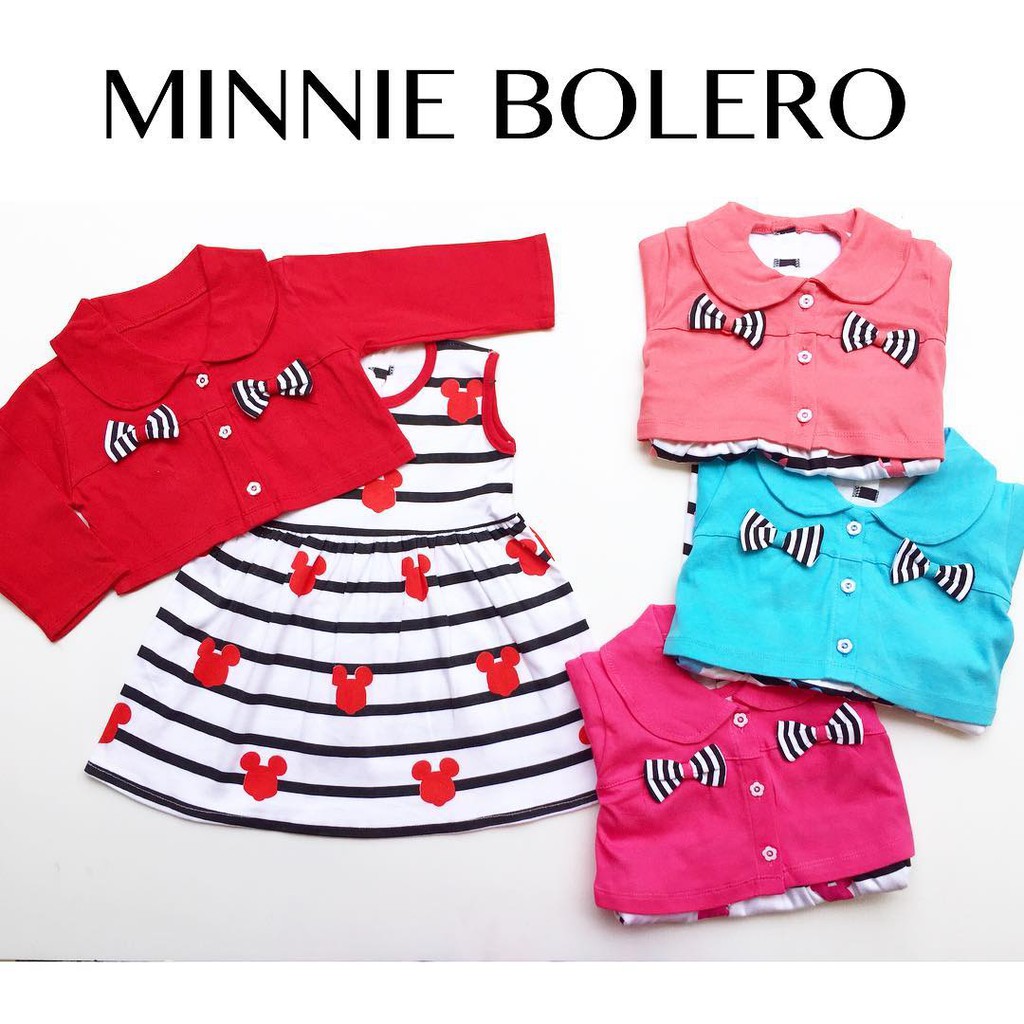 mnie BOLERO Baju Setelan Dress Rok Pergi Lucu Fashion Anak Bayi Perempuan Cewek Terlaris Lucu Murah