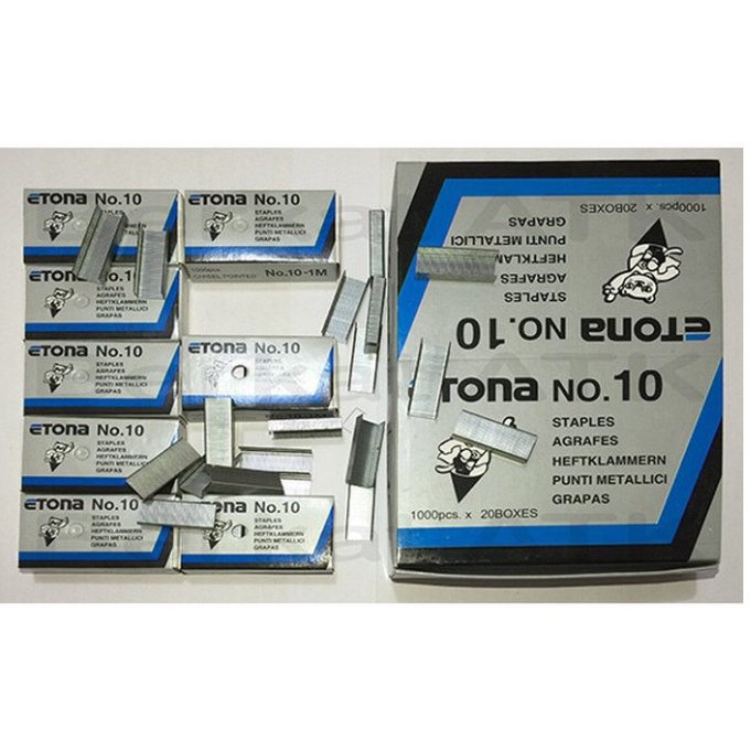 

Staples / Steples / Isi Stapler / Hekter / Jepretan / Jetrekan Kecil Etona No. 10