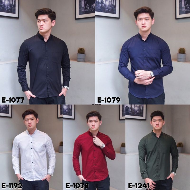 Kemeja Pria Polos Fashion Maikel Katun M L XL Kemeja Kerja / Kemeja formal polos pria premium unisex