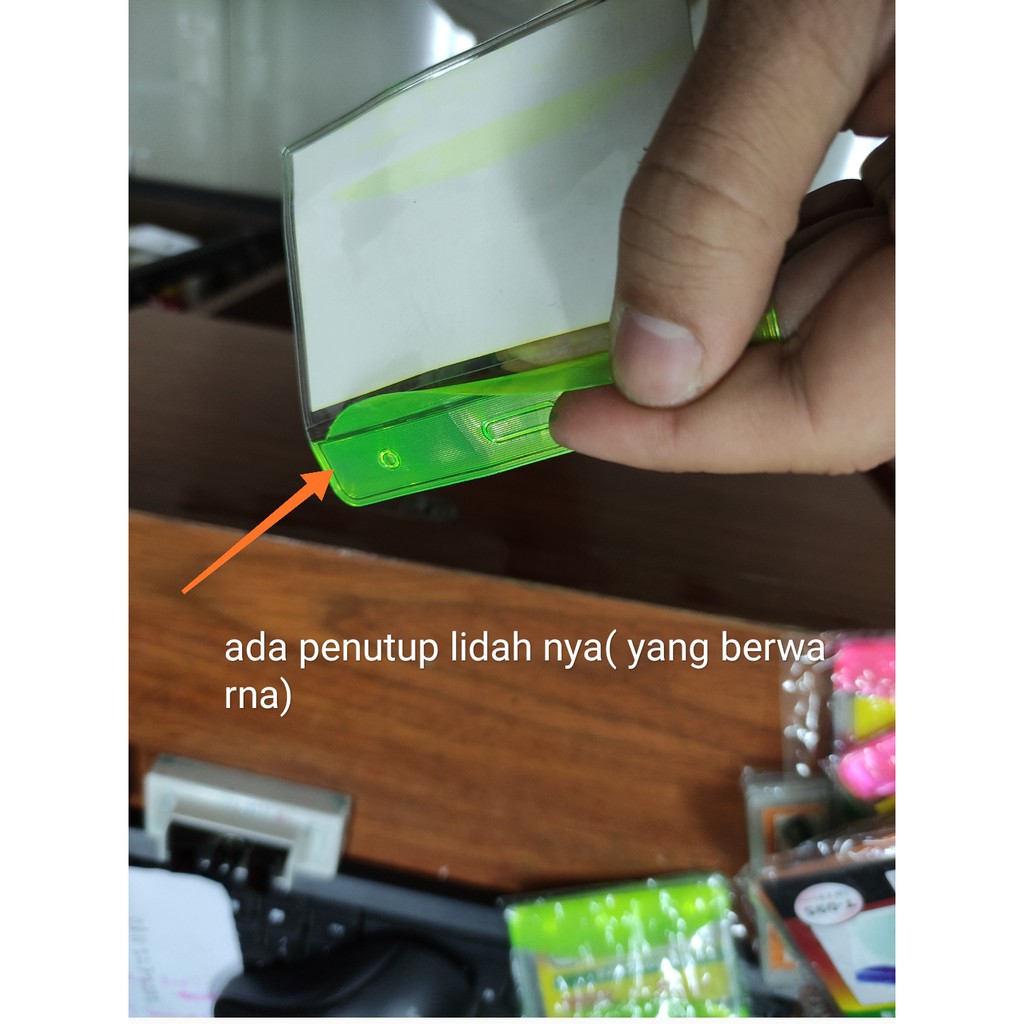 

plastik name tag lidah t 090 ukuran 55x85 mm satuan tidur