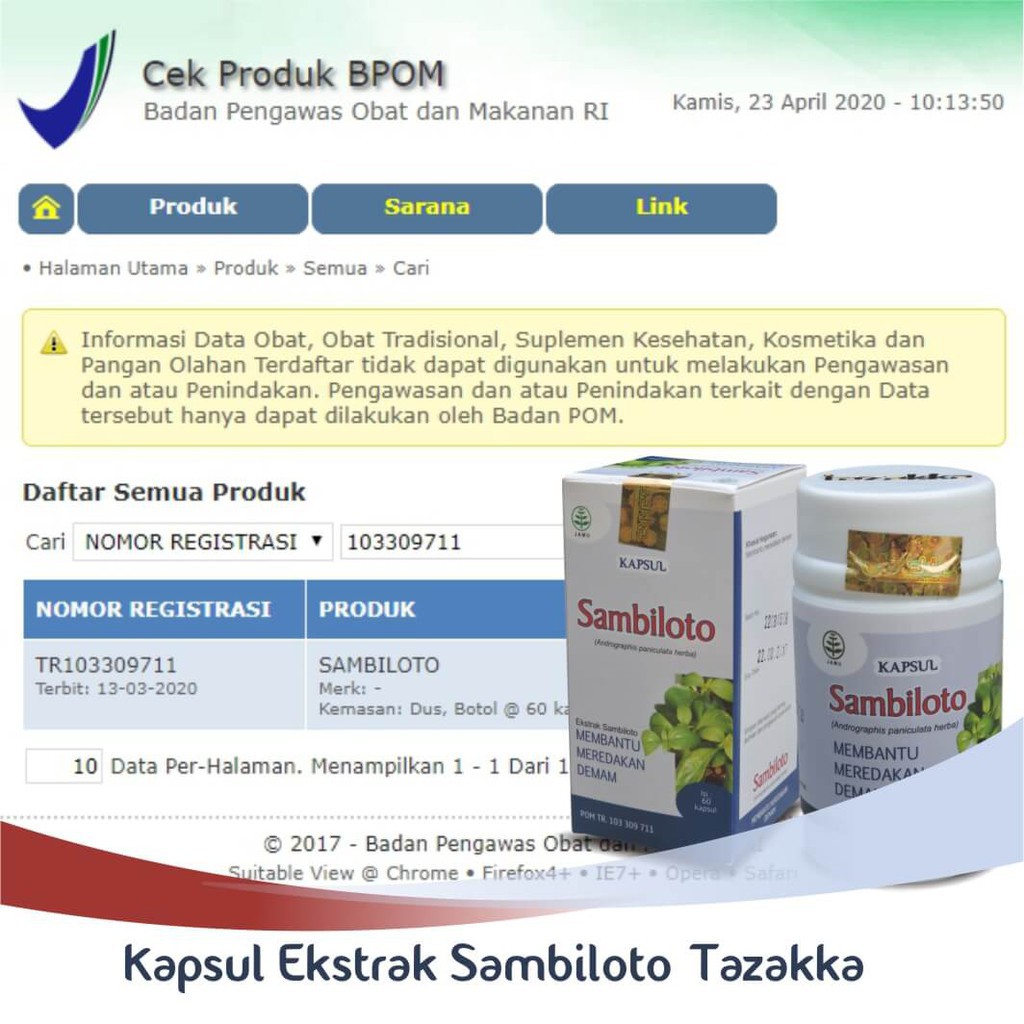 TAZAKKA SAMBILOTO  KAPSUL HERBAL 60 KAPSUL | EKSTRAK DAUN SUPLEMEN DAYA TAHAN TUBUH