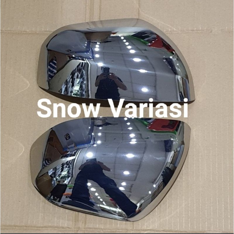 Cover spion chrome polos model kancing All new Avanza dan Xenia tahun 2012-2018