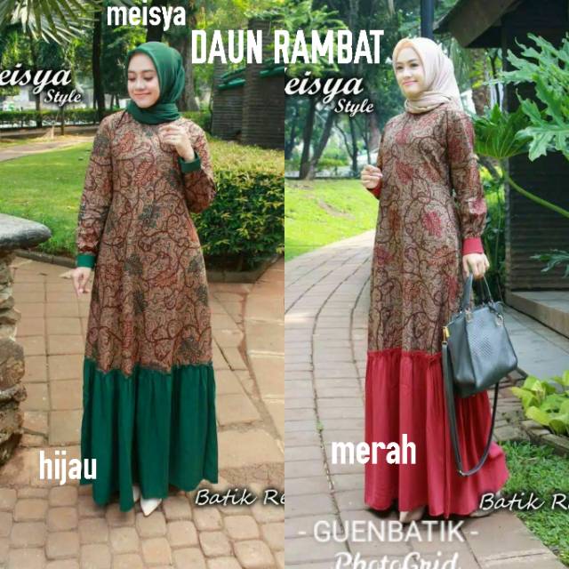 Gamis Batik Rempel Meisya stile