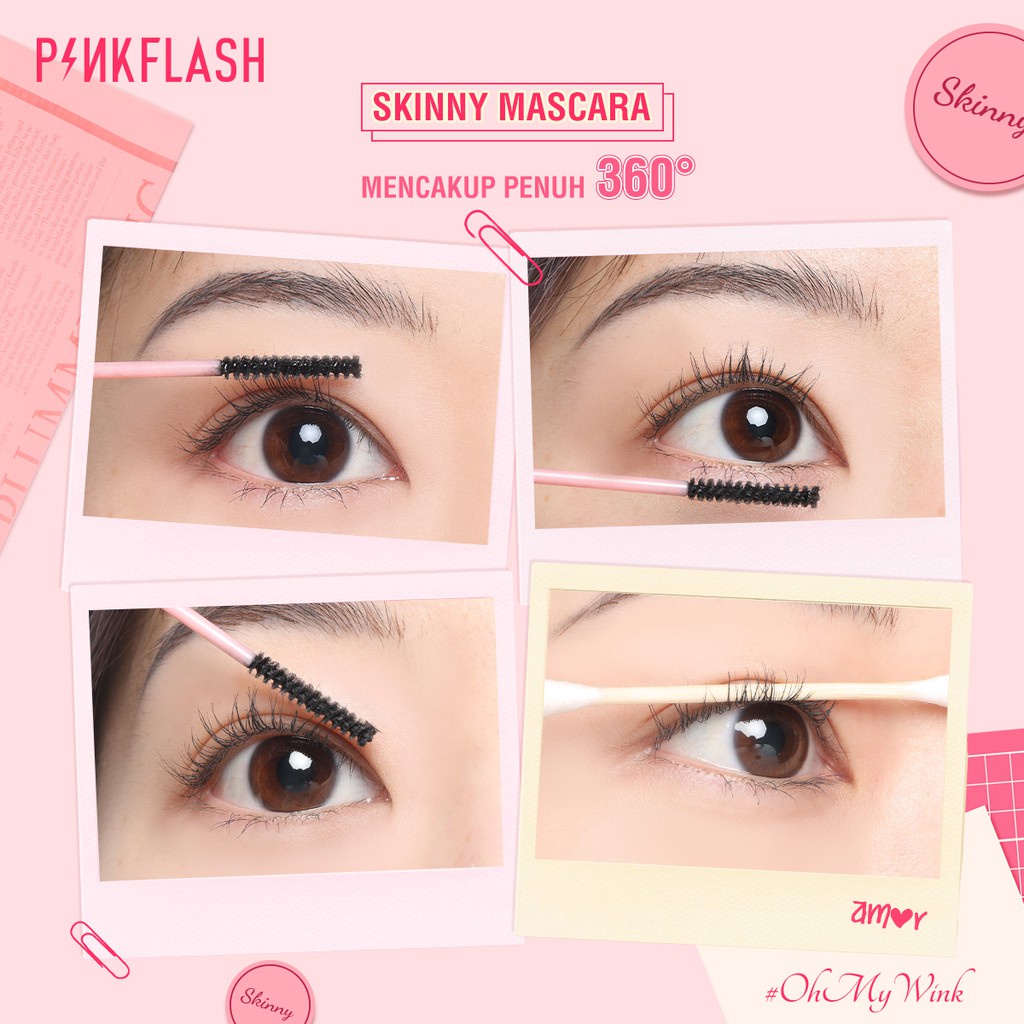 PINKFLASH OhMyWink Length Curled Ultrathin Fibre Waterproof Limitless Eyelash Skinny Mascara Long-lasting