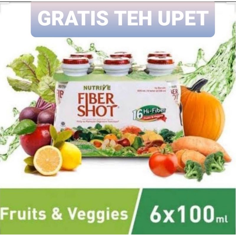 

NUTRIVE FIBER SHOT 6 x 100 ml GRATIS TEH UPET khas Cirebon ENAK