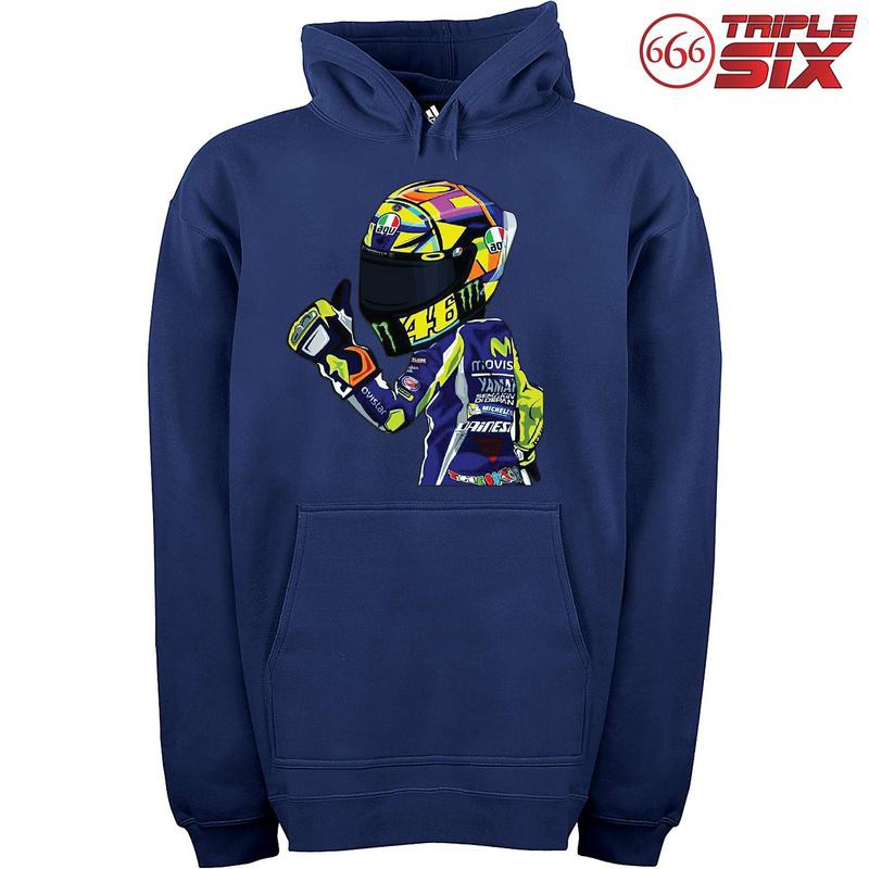Jaket Hoodie Valentino Rossi Chibi - Navy