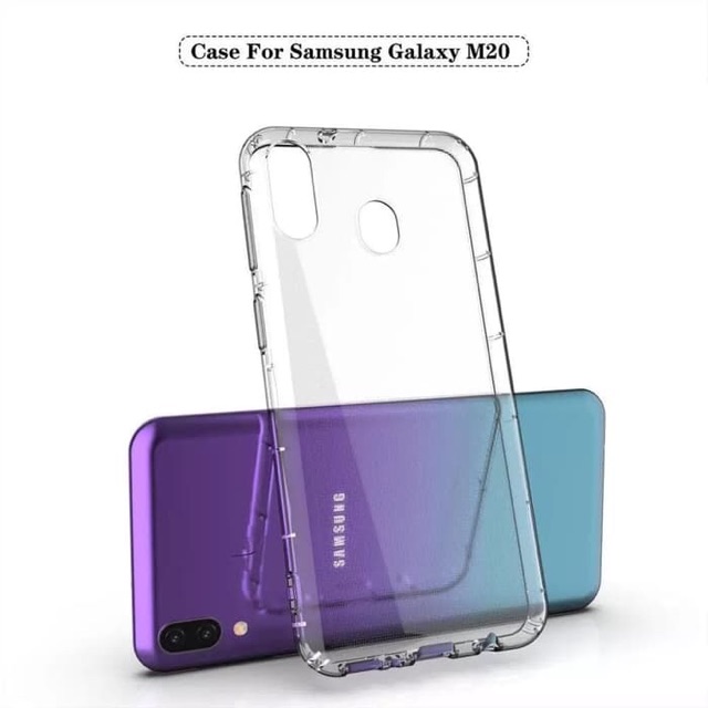 Samsung Galaxy M20 Case Bening Tranfaran Airbag Anticrack High Premium Silikon hybrid