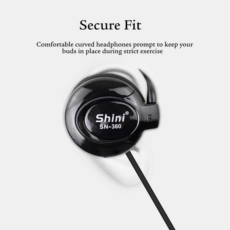 Grab Medan Shini Earhook Clip-on Headphone Sporty - SN360 Hitam