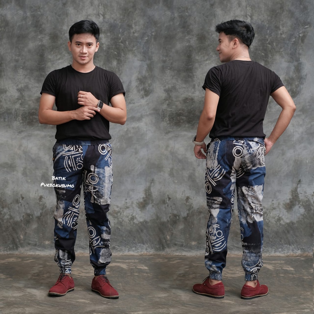 Celana joger motif batik celana joger pria korean style celana joger pria distro celana jogger pria 