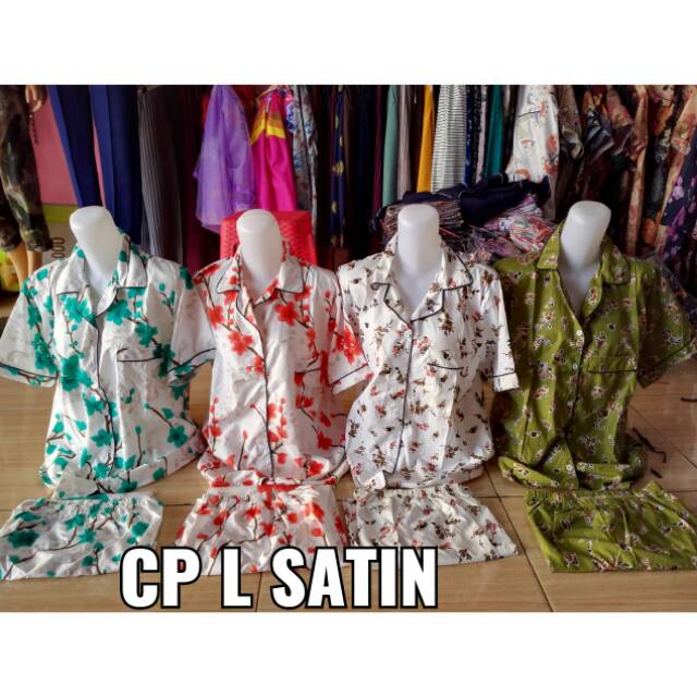 Piyama Dewasa Cp Bahan Saten Apple Shopee Indonesia