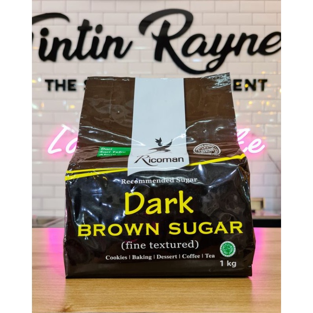 

RICOMAN DARK BROWN SUGAR 1 KG (fine textured)