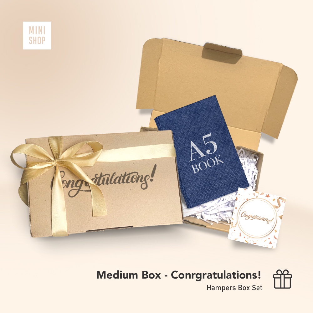 

Box Kado Kardus Hampers Congratulations ( kotak kado / kemasan )