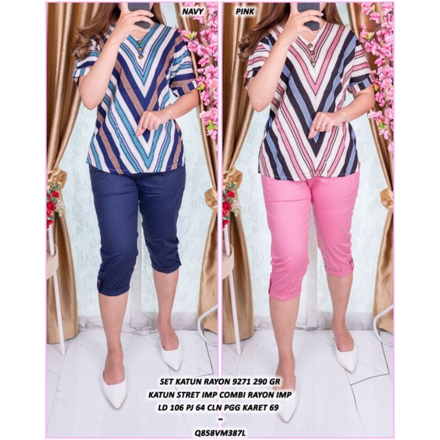 Setelan Katun Salur 9271 /ld 106