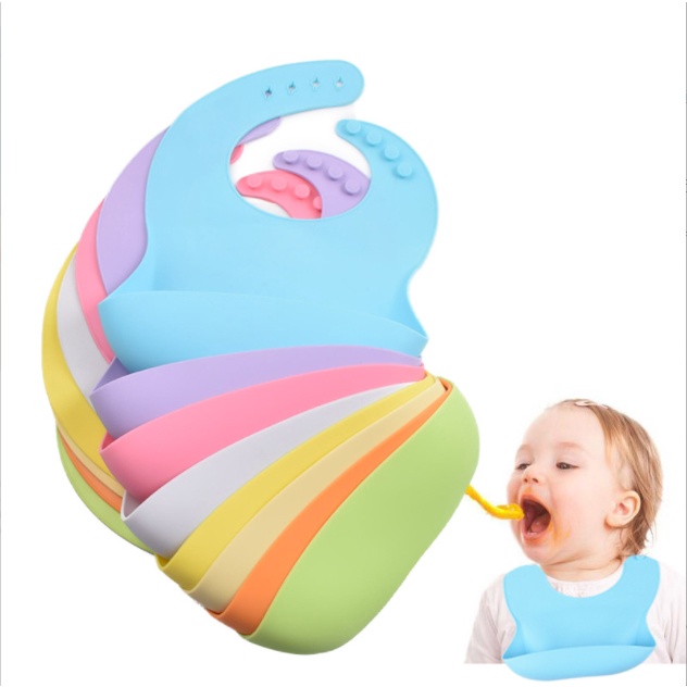 FS 3 | SILICONE BABY BIBS SLABBER WATERPROOF PREMIUM | CELEMEK MAKAN BAYI SILIKON | SLABBER MAKAN ANAK ANTI AIR | RUZAIN MALL