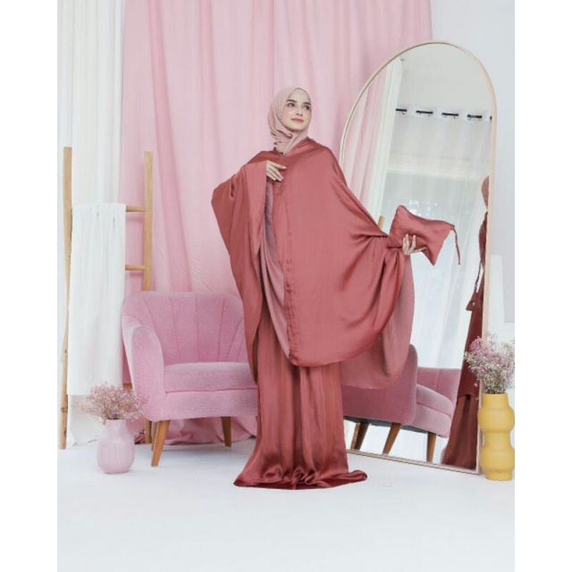 Mukena Laser Cut - Mukena Armany Silk - Mukena Traveling - Mukena Silk Premium