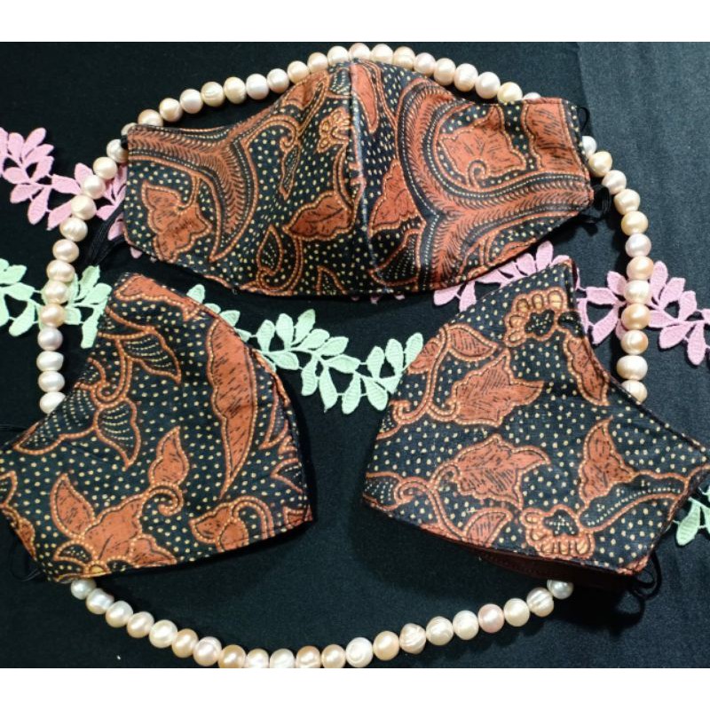 Masker Batik elegant untuk Kantor isi 3