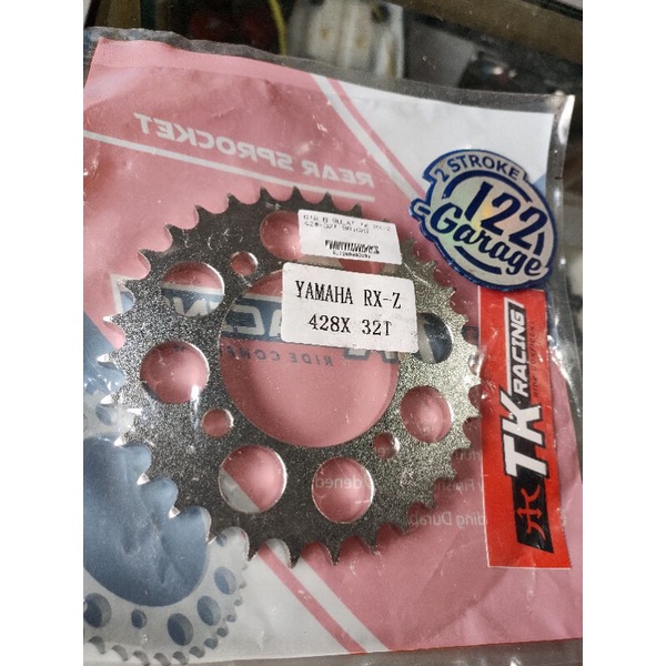 gear gir sprocket TK racing 428 30 31 32 33 34 35 36 37 38 39 40 yamaha rxz rzr rxking rx king rxs rxspecial yt115 jupiter z mx vega f1zr force1 4 lubang-RXZ 428-32