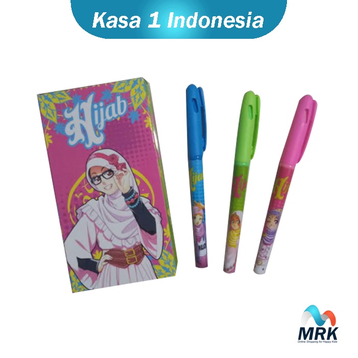 

3 PCS Pulpen Hijab Sekolah MI / Madrasah Mix Warna
