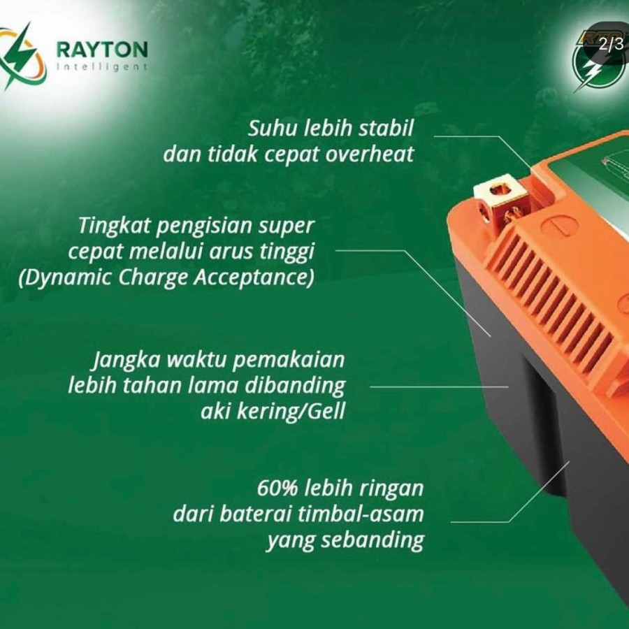 Aki Motor Lithium Iron Phosphate LifeP04 RTD Original