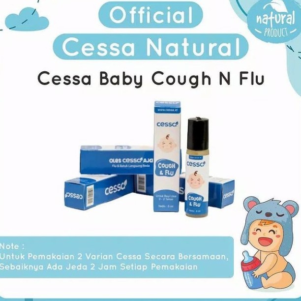 CESSA COUGH N FLU - ESSENTIAL OIL PEREDA BATUK &amp; PILEK BAYI ORIGINAL