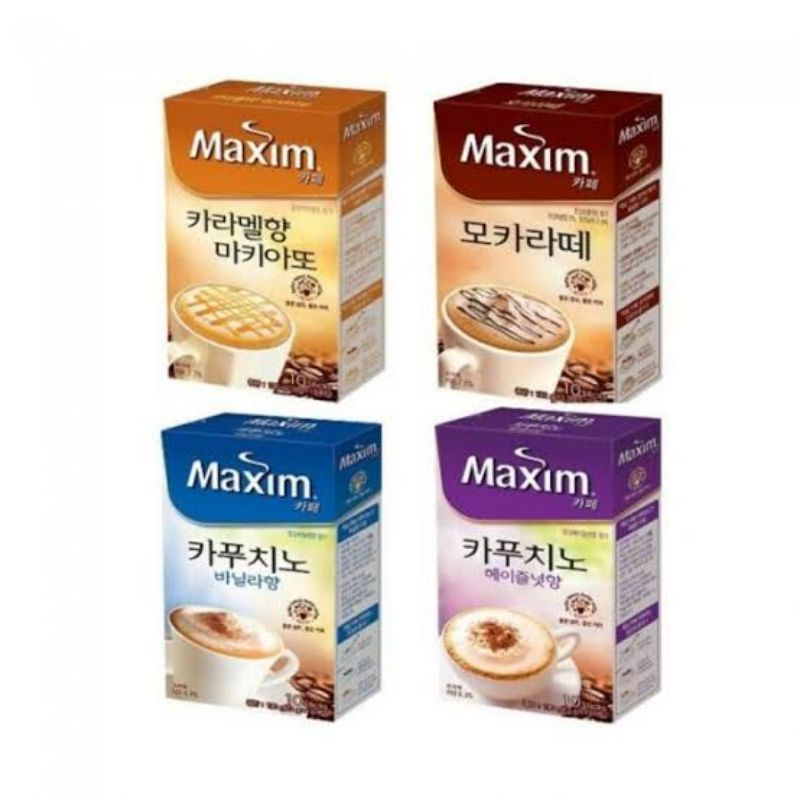 PERBOX Maxim Cofee Kopi Korea Mocha Latte Caramel Cappucino Vanila Hazelnut