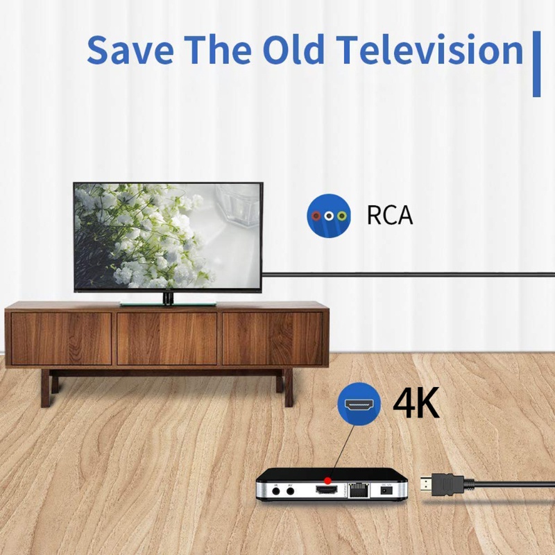 Kabel TV btsg to RCA Male to 3kabel AV RCA Male Adaptor Converter Komponen Video 1080P Cable Hitam