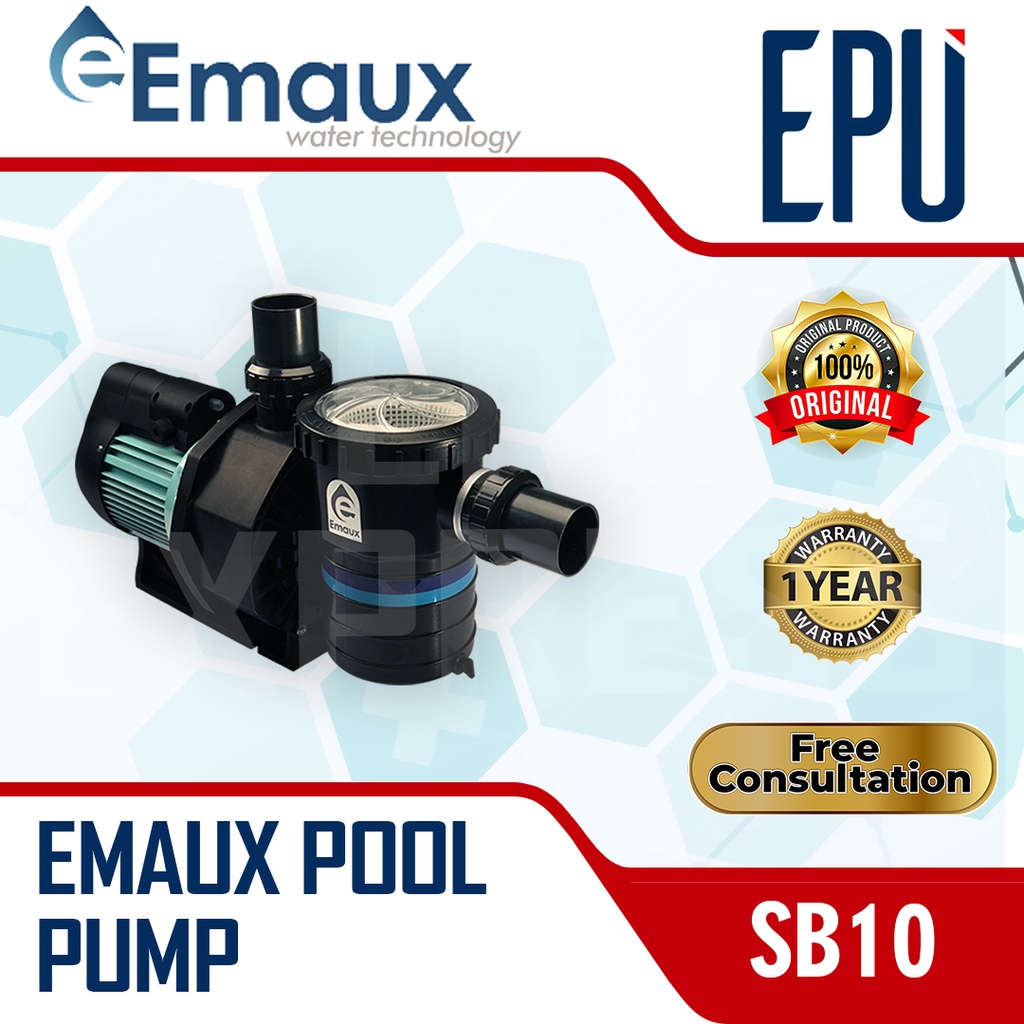 Emaux SB10 SB 10 Mesin Pompa Air Kolam Renang 1 HP Swimming Pool Pump