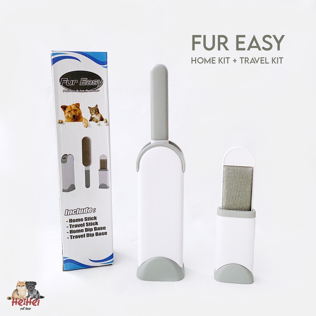 Fur Easy 2 In 1 - Sikat/Alat Pembersih Bulu Hewan/Kucing/Anjing Dog/Cat/Pet Hair Remover