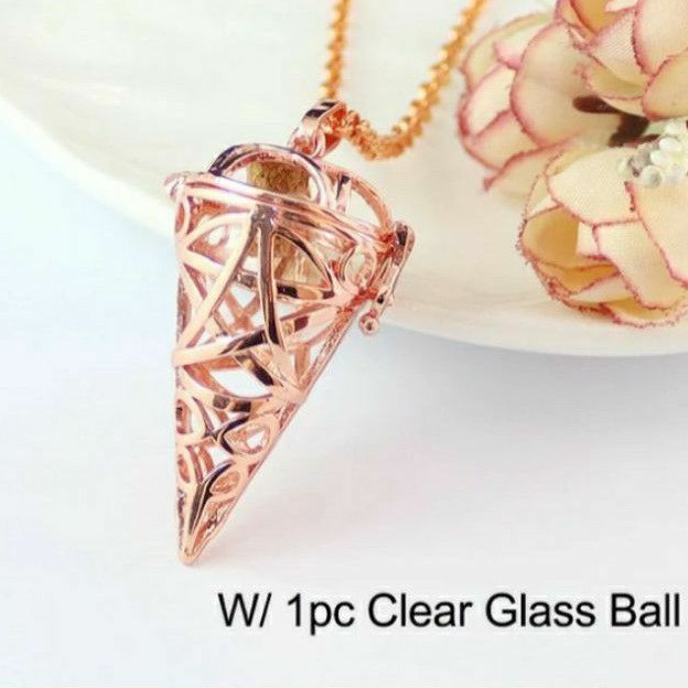 Kalung diffuser rose gold pentagram