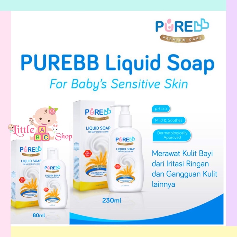 PURE BB Liquid Soap OAT 80 ml 230ml / Pure Baby Liquid soap / Purebaby