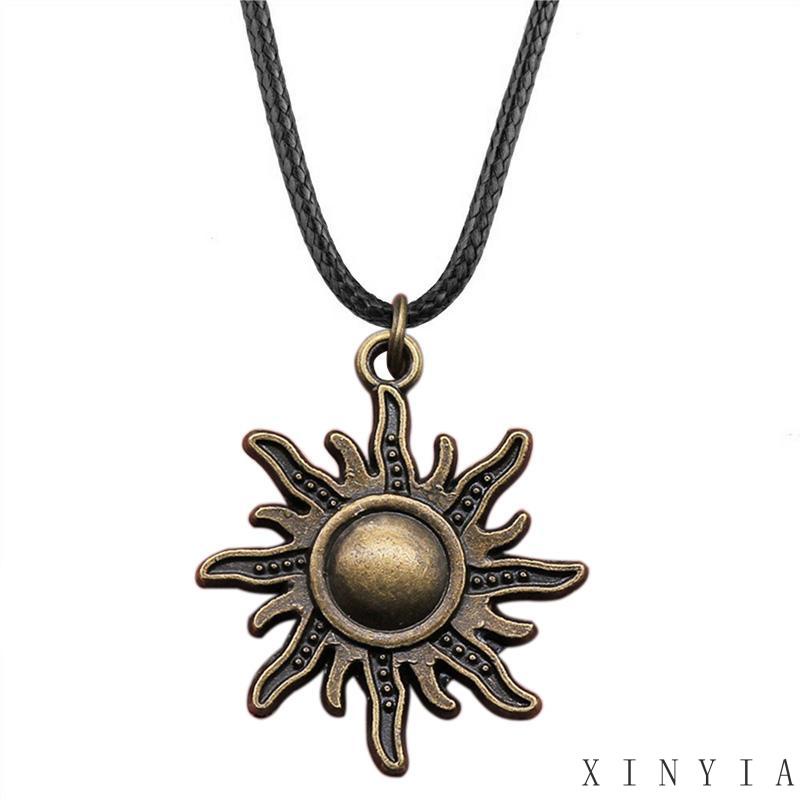 【Bayar di tempat】Kalung Titanium Pria Keren Cowok Laki Liontin Bandul Kompas Premium