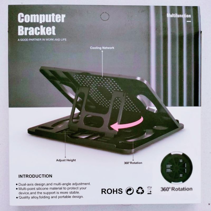 NOTEBOOK BRACKET STAND 360°ROTATION-PUTAR(LAPTOP-TAB-HP)