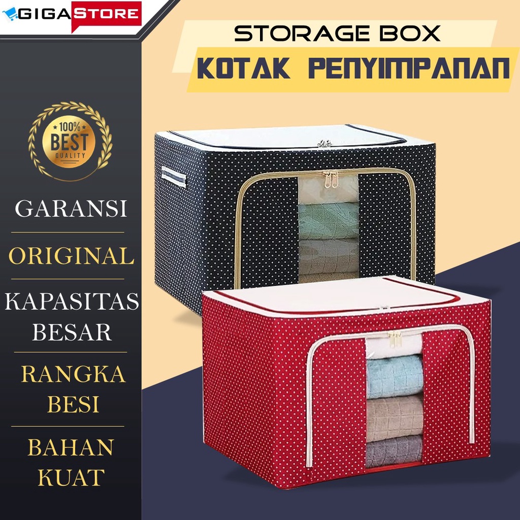 Kotak Tempat Penyimpanan Storage Box Lemari Serbaguna Organizer Besar 66L Box Serbaguna Storage Lipa