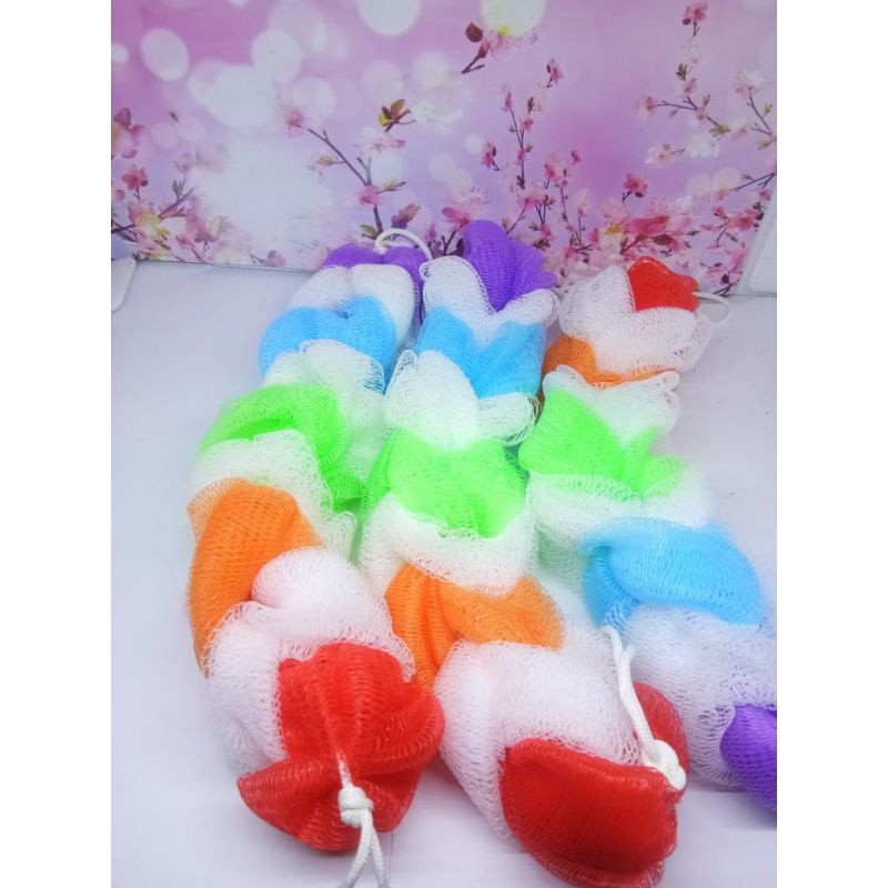 Bundara.id Pr-1233 Sabut mandi/sponge spon mandi panjang bertali