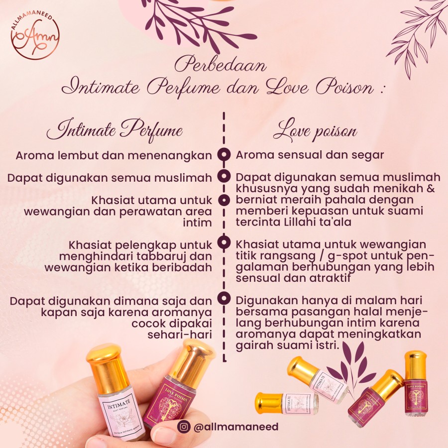 Almamaneed Paket Bundling Double trouble Love Poison dan Intimate Parfum Wanita Istri