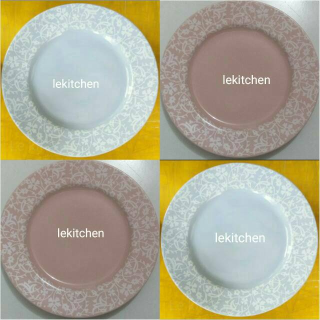 Piring hias keramik-piring makan-pajangan keramik motif lace