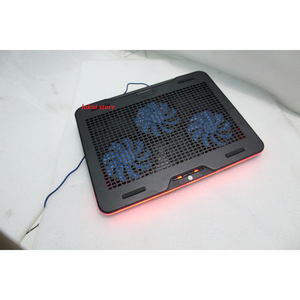 Gaming Notebook Cooler With RGB LED Lighting mirip DEEPCOOL 3 FAN RGB