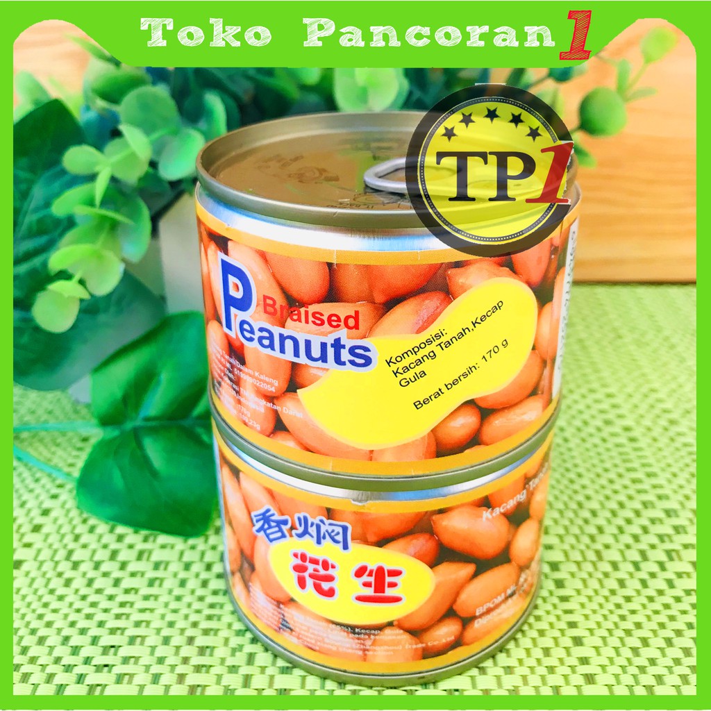 Braised Peanuts / Kacang Tanah kukus/Dalam Kaleng 170 Gram