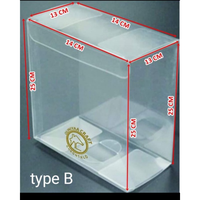 Kotak Mika Kemasan Souvenir Custom Model Tutup Odol Kuncian AS Uk. 14 x 13 x 25 cm