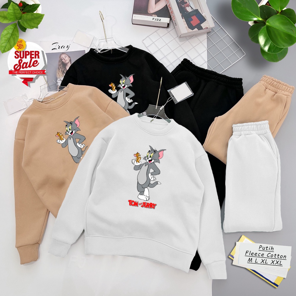 🅳🅵 Sweater Tom &amp; Jerry Cartoon | Sweter Pria &amp; Wanita | Dhea Fashion