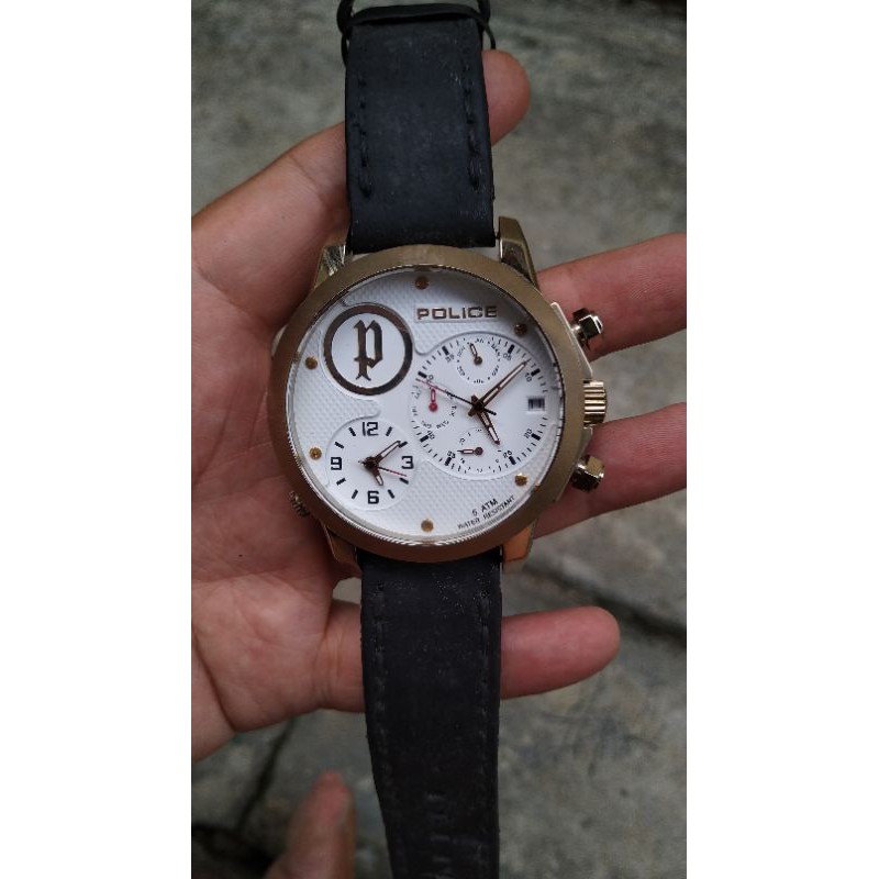 jam tangan police 14188j second bekas original