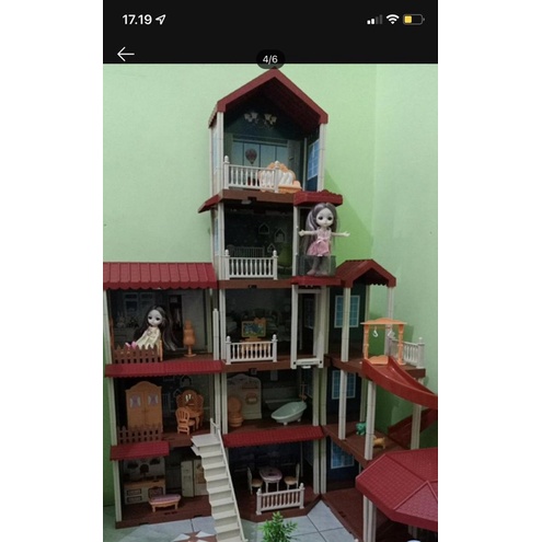 preloved rumah barbie jumbo 5 lantai / doll house/ rumah boneka/dream home/ rumah impian barbie
