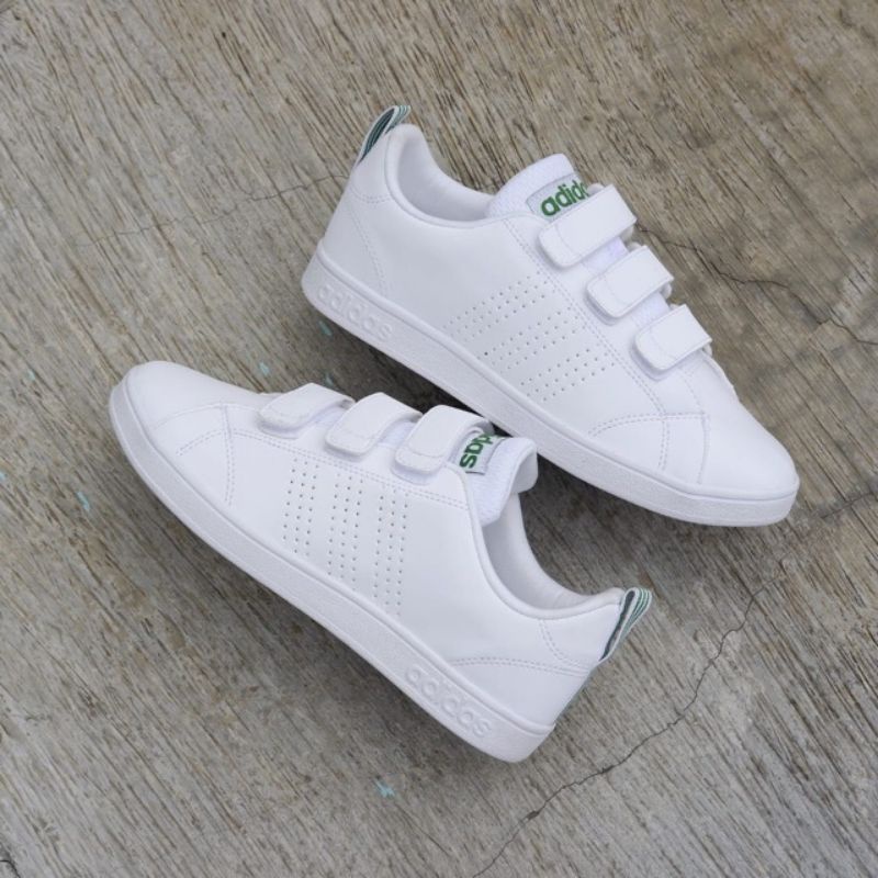 Sepatu Adidas Neo Advantage Valkro White Gren ORIGINAL PREMIUM QUALITY BNIB Sepatu Pria / Sepatu Wan
